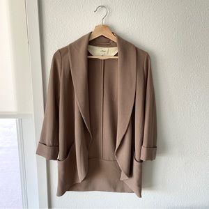 <SOLD> ARITZIA WILFRED Chevalier Jacket - Relaxed open-front blazer (Beige)